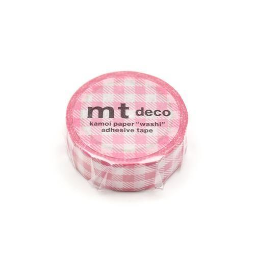 MT Deco Washi Tape Stripe Pink Checkered