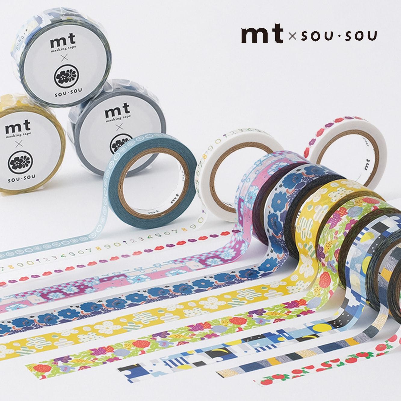 MT x Sou・Sou Washi Tape - Floral Embroidery